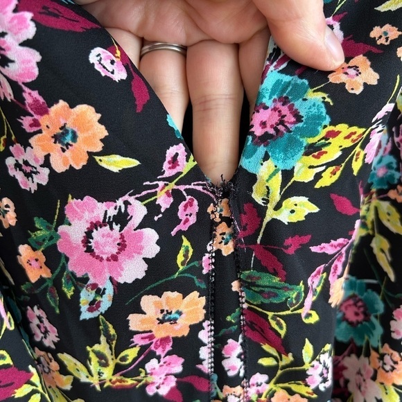 BOGO Banana Republic Floral Mini Dress - Black, Pink, Green - Picture 3 of 5